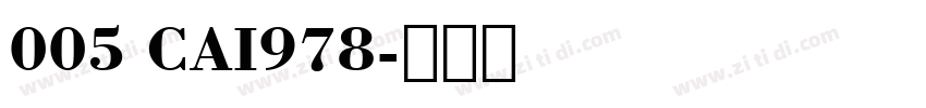 005 CAI978字体转换